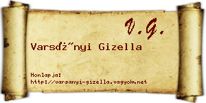 Varsányi Gizella névjegykártya